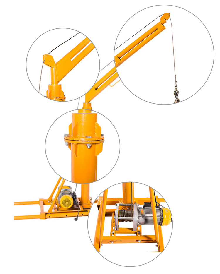 180 degree rotating outdoor crane detail